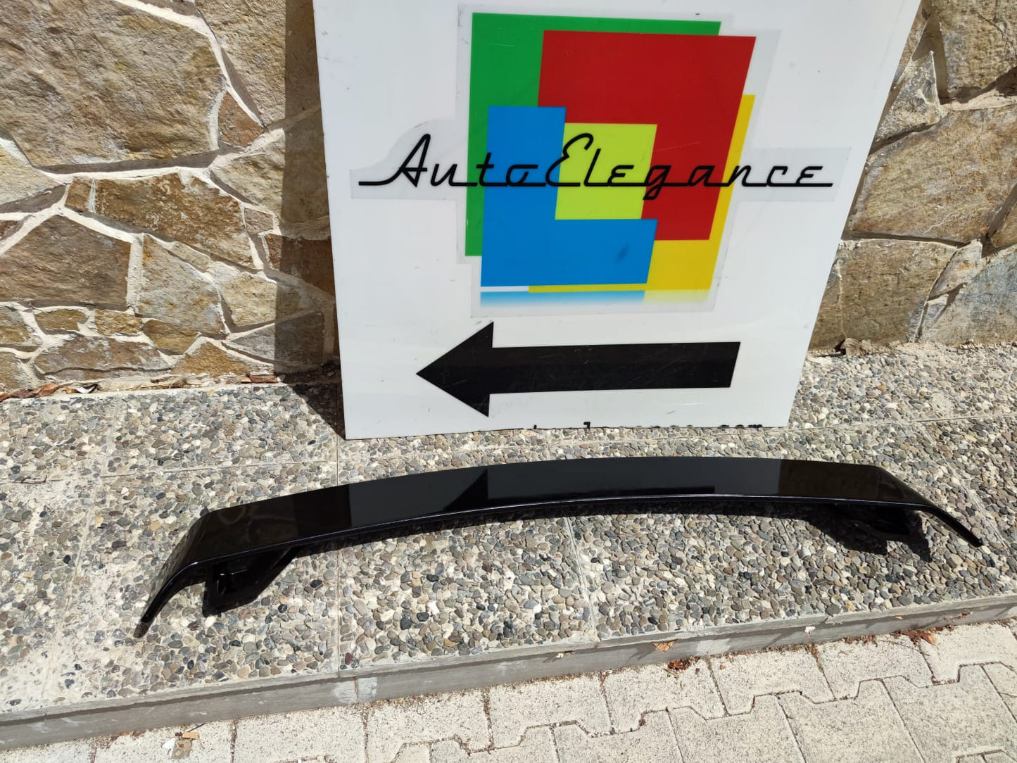 REAR BONNET SPOILER RS4 LOOK FOR AUDI A4 B8 GLOSSY BLACK ABS