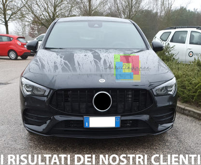 MERCEDES CLA W118 2019+ GRIGLIA ANTERIORE AMG PANAMERICANA PROFILI NERI