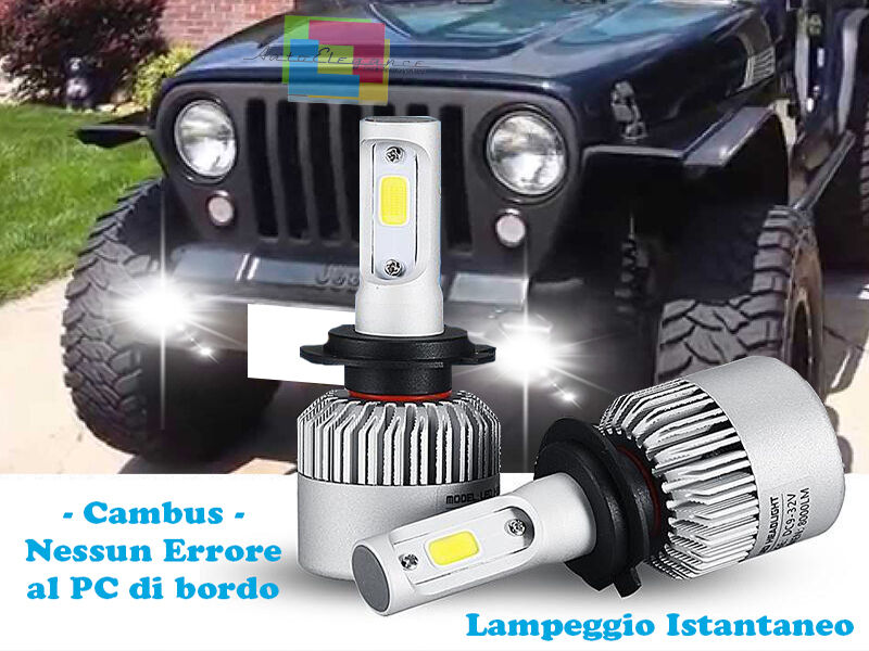 LAMPADE FENDINEBBIA A LED JEEP WRANGLER II 96-07 CAMBUS BIANCO GHIACCIO CREE