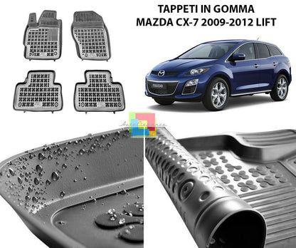 MAZDA CX-7 2009-2012 LIFT TAPPETINI AUTO IN GOMMA - TAPPETI TOP QUALITA -1-