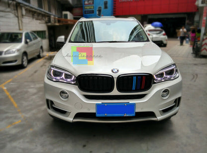 PER BMW X5 F15 2014+ CALANDRA DOPPIA STRISCIA 3 COLORI M - GRIGLIE ANTERIORI -