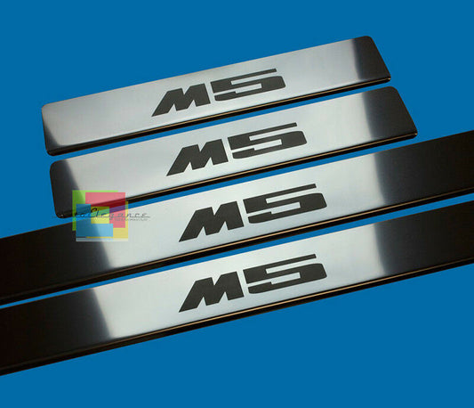 BMW SERIE 5 E34 BATTITACCO ADESIVO LOOK M5 CROMATI 4 PEZZI AUTOELEGANCERICAMBI