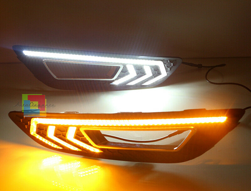 GRIGLIE FENDINEBBIA LUCI DIURNE LED DAYTIME PER FORD FOCUS MK3 2015+ LIFT