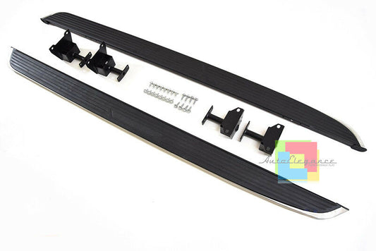 JAGUAR F-PACE SIDE STEPS FROM 2015+ NON-SLIP DOOR SILLS IN ALUMINIUM AND PVC