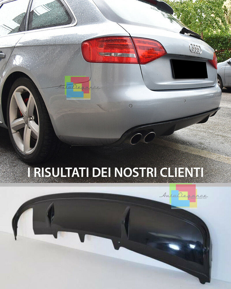 AUDI A4 B8 8K 2007-2012 DIFFUSORE SOTTO PARAURTI POSTERIORE DESIGN S4 RS4 AUTOELEGANCERICAMBI