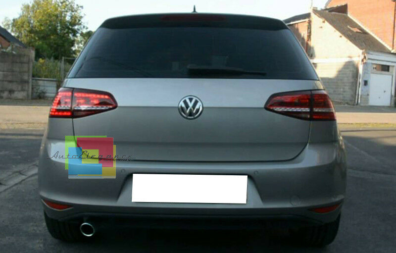 VW GOLF 7 VII 2012+ TERMINALE DI SCARICO SINGOLO CROMATO ACCIAIO INOX