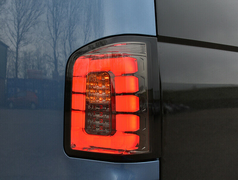 VW T6 TRANSPORTER FROM 2015+ PAIR OF REAR LIGHTS LIGHTBAR LED SMOKE
