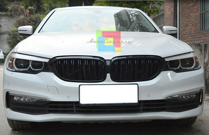 FRONT GRILLES DOUBLE BAND M BLACK GRILLES FOR BMW 5 SERIES G30 G31 .-