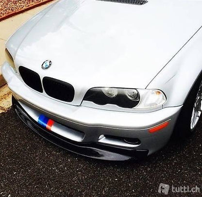 BMW SERIE 3 M3 E46 SOTTO PARAURTI ANTERIORE ABS NERO LUCIDO SPLITTER LAMA AUTOELEGANCERICAMBI