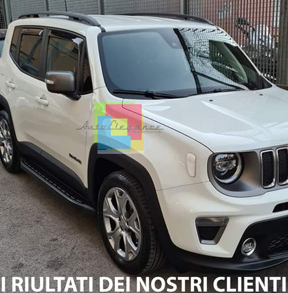 JEEP RENEGADE 2014-2020 PEDANE LATERALI NERE SOTTO PORTA ANTISCIVOLO