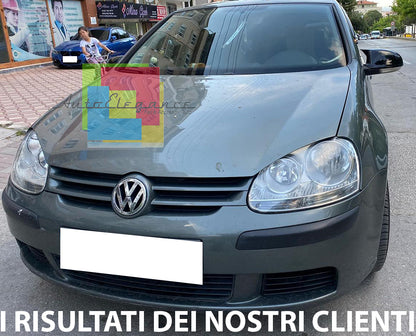 VW GOLF 5 V 2003-2008 COVER ADESIVE SPECCHI SPECCHIETTI RETROVISORI NERO LUCIDO