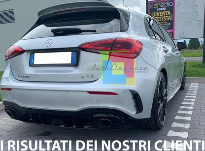 MERCEDES CLASSE A W177 2018+ DIFFUSORE POSTERIORE SOTTO PARAURTI AMG TERMINALI