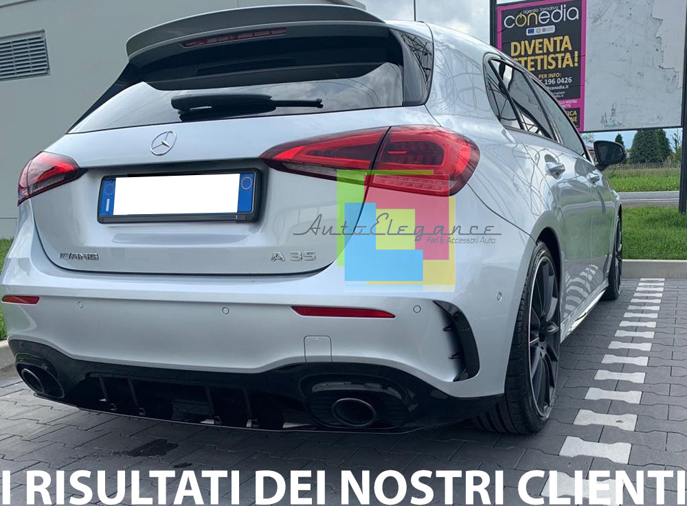 MERCEDES A-CLASS W177 HB 2018+ REAR DIFFUSER UNDER BUMPER AMG TIPPER A35