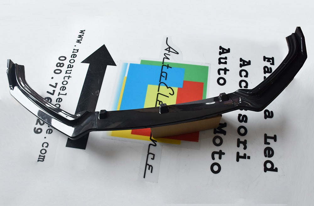 0129 RENAULT CLIO 4 IV LAMA SOTTO PARAURTI ANTERIORE ABS NERO LUCIDO SPLITTER - AUTOELEGANCERICAMBI