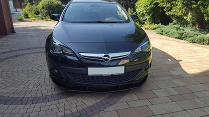 UNDER FRONT BUMPER OPEL ASTRA J GTC ABS GLOSSY BLACK SPLITTER 0205