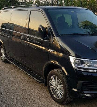 PEDANE LATERALI NERE - FORD TRANSIT TOURNEO COURIER SOTTO PORTA ANTISCIVOLO