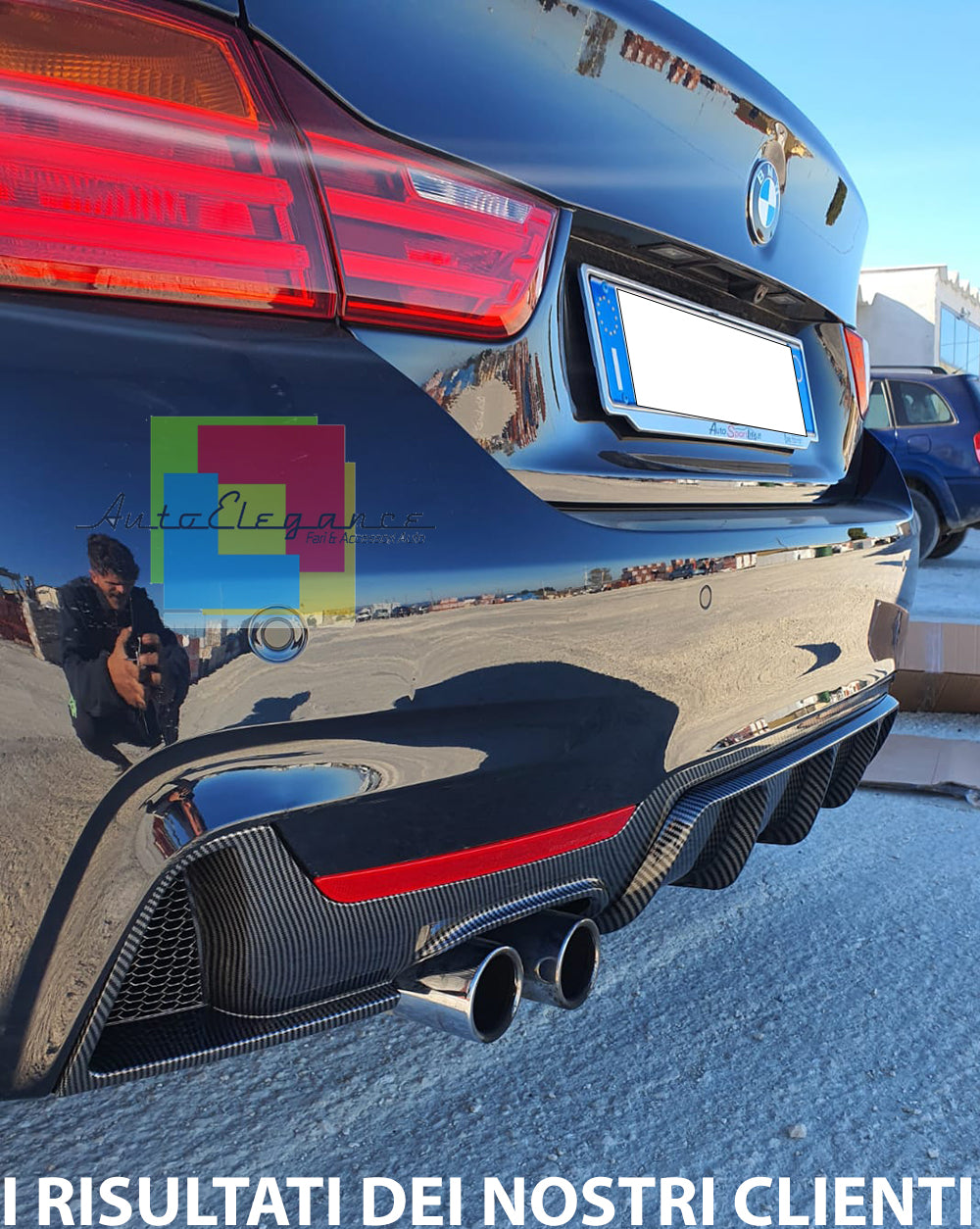 CARBON DIFFUSER FOR BMW 4 SERIES F32 F33 F36 2014-2019 REAR ABS 0048