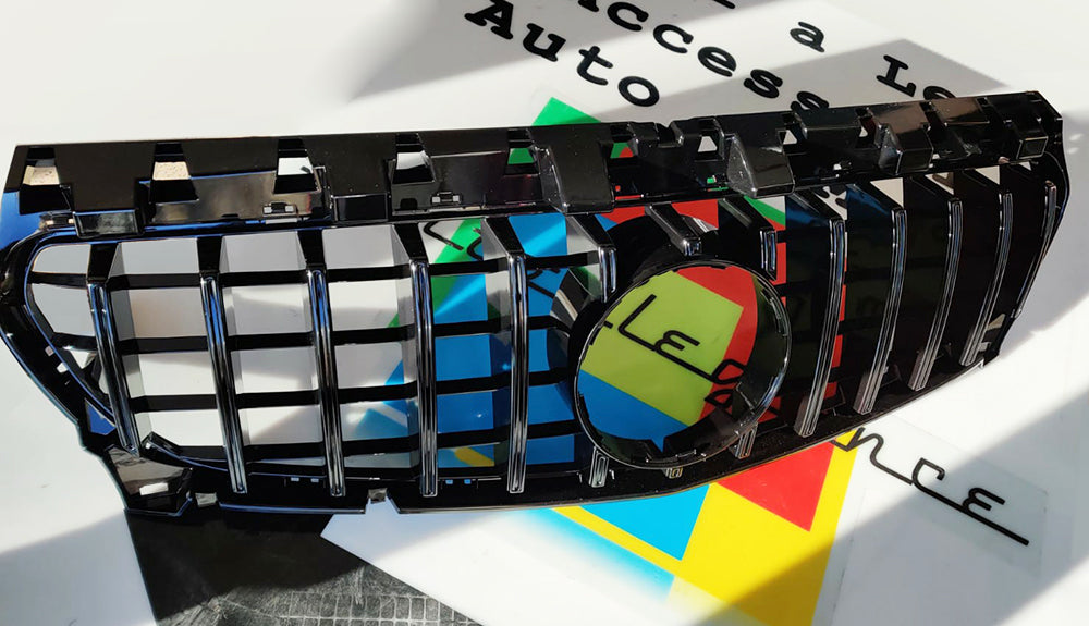 GRIGLIA ANTERIORE MERCEDES CLA W117 2013-2018 MASCHERINA NERA AMG PANAMERICANA