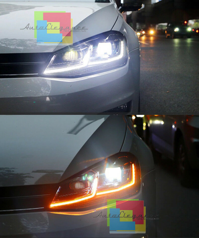 VW GOLF 7 VII dal  FARI ANTERIORI GTI FANALI DIURNA LED FRECCIA DINAMICA