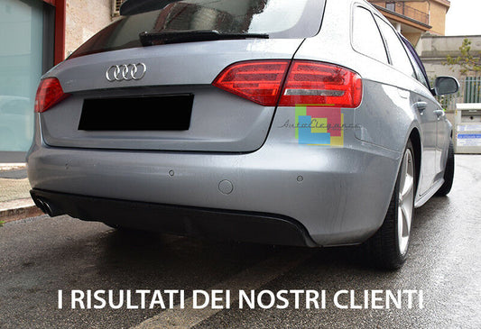 AUDI A4 B8 2007-2012 DIFFUSORE SOTTO PARAURTI POSTERIORE DESIGN RS4 ESTRATTORE AUTOELEGANCERICAMBI
