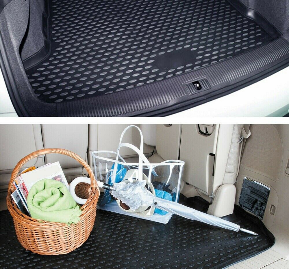 BLACK BOOT MAT Seat Leon III 5F in rubber with edge