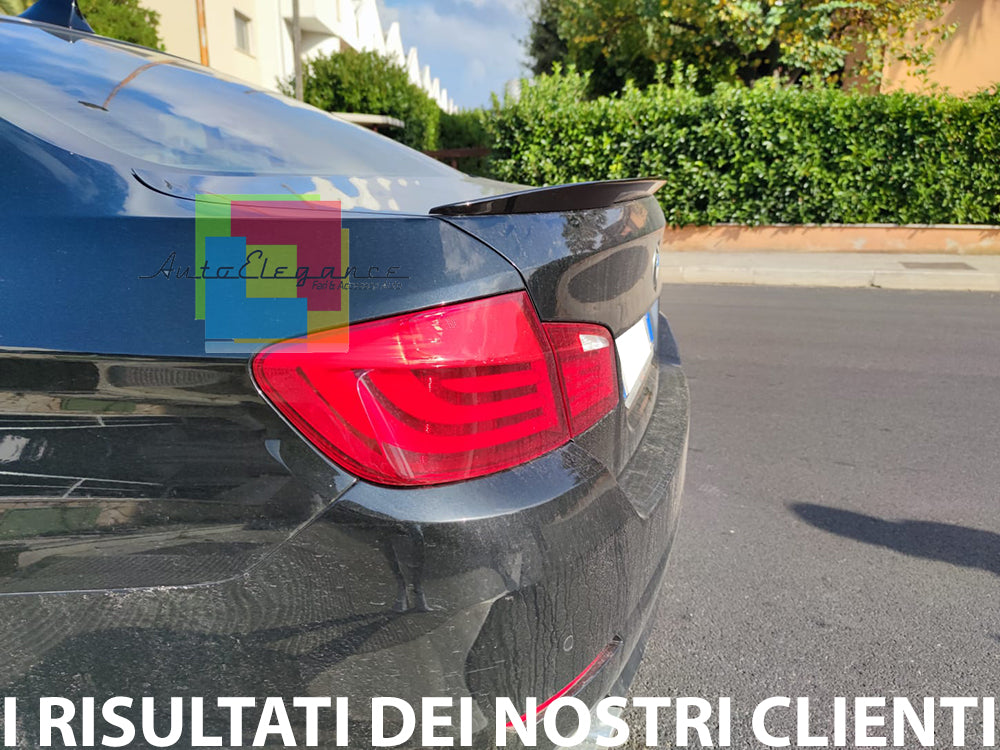 SPOILER POSTERIORE SUL COFANO BMW SERIE 5 F10 BERLINA NERO LUCIDO LOOK M SPORT
