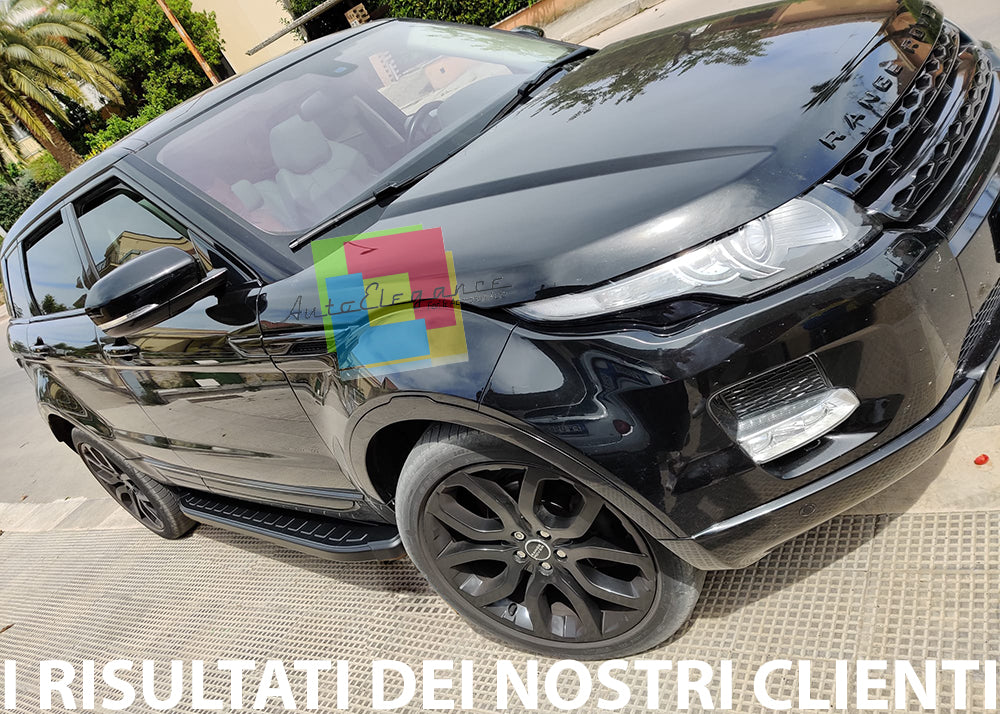 PEDANE LATERALI NERE - RANGE ROVER EVOQUE 2011+ SOTTO PORTA ANTISCIVOLO