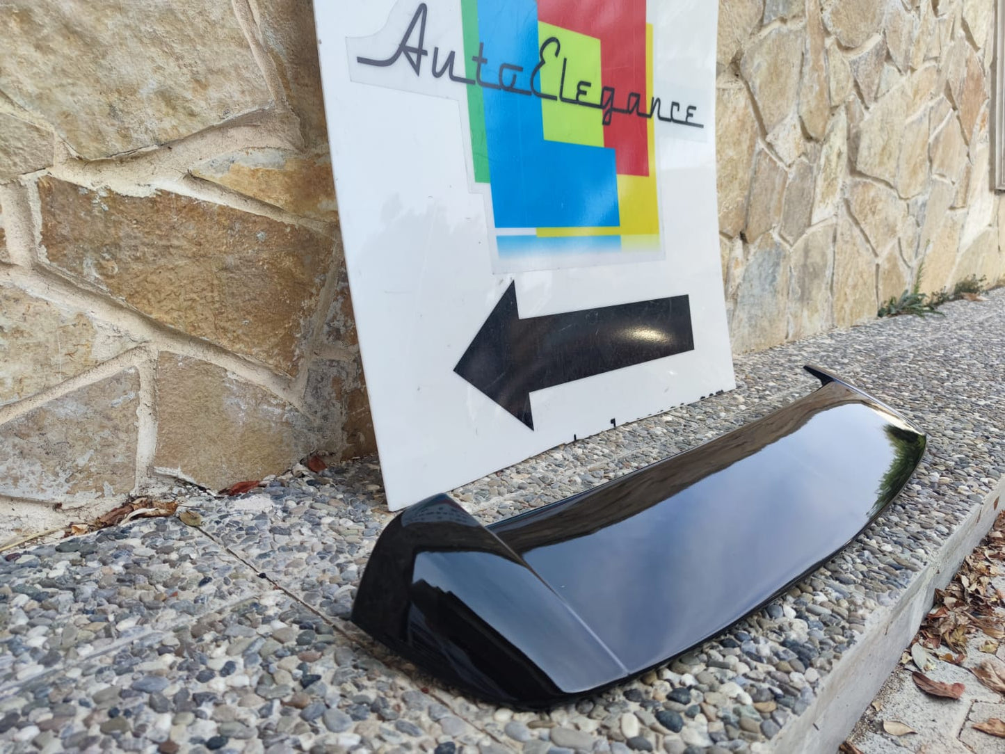 SPOILER POSTERIORE SUL TETTO ALETTONE VW GOLF 4 IV 1997-2006 NERO LUCIDO ABS