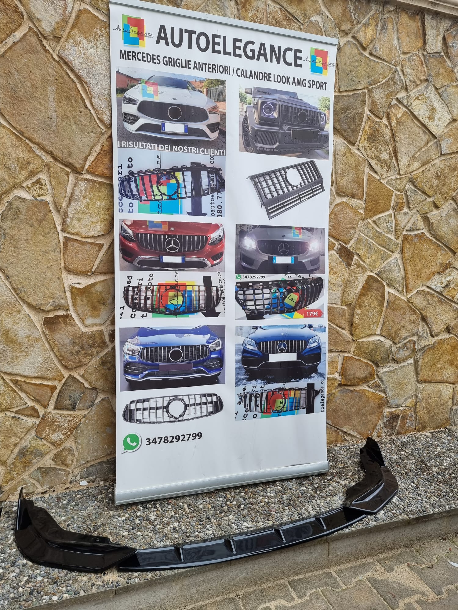 BMW SERIE 3 G20 G21 SPLITTER SOTTO PARAURTI ANTERIORE ABS M3 LOOK NERO LUCIDO AUTOELEGANCERICAMBI