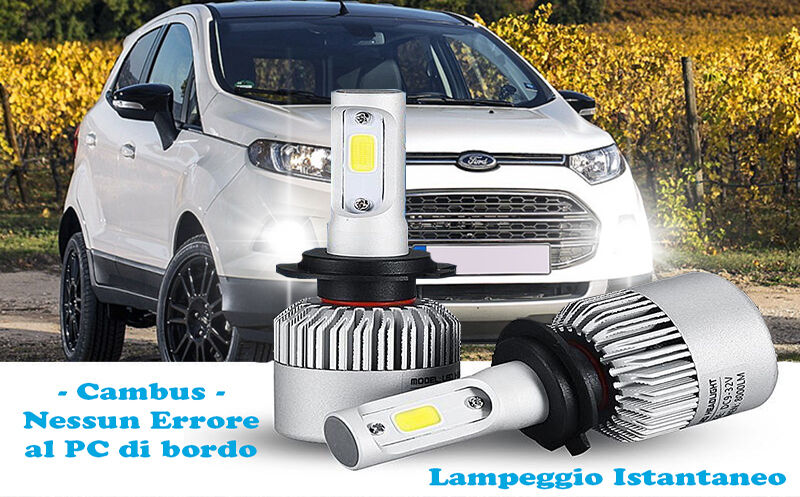 LAMPADE FENDINEBBIA A LED CREE FORD ECOSPORT CAMBUS 6000K BIANCO GHIACCIO