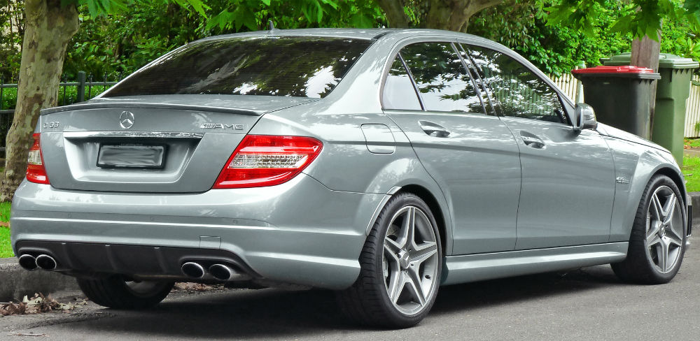 MERCEDES W204 SEDAN 2007-2012 REAR SPOILER HOOD LOOK C63 AMG