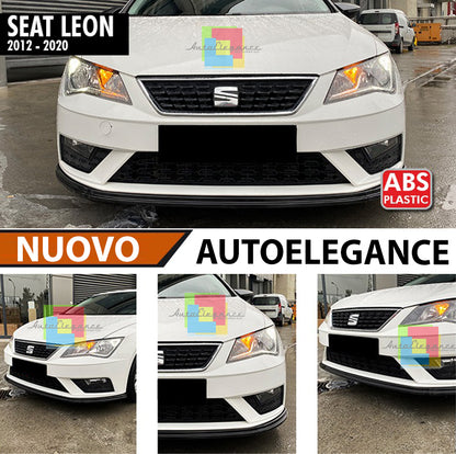 SPLITTER SEAT LEON 5F 2012-2020 LIP SPOILER UNDER FRONT BUMPER ABS BLACK