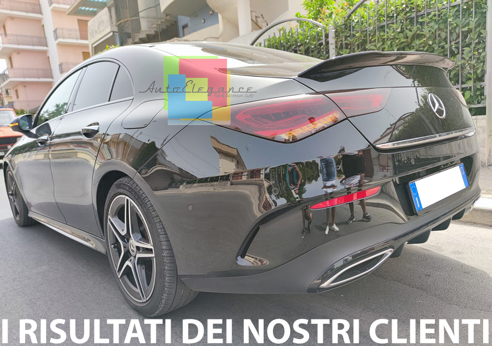 MERCEDES CLA COUPE W118 2018+ REAR BONNET SPOILER GLOSS BLACK ABS