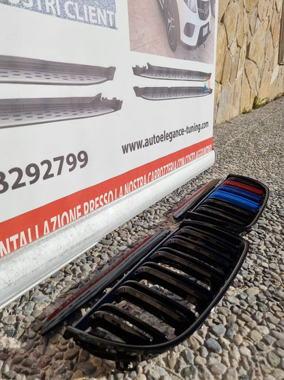 BLACK M3 DOUBLE BLADE FRONT GRILLE BMW 3 SERIES E90 E91 2005-2008