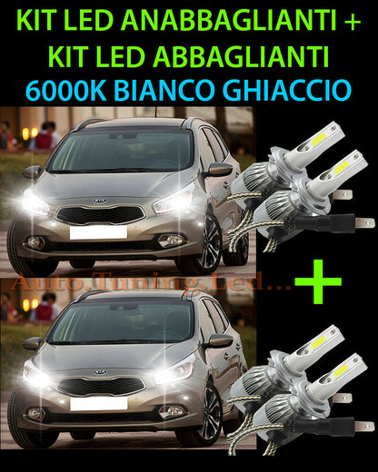KIT LED LAMPADE ABBAGLIANTI & ANABBAGLIANTI PER KIA CEE´D 2012 IN POI -.