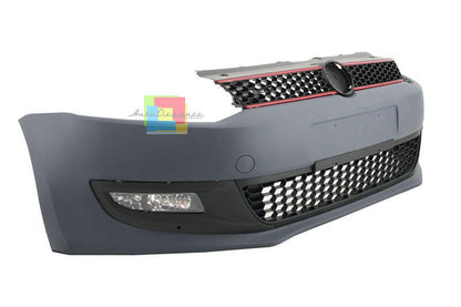 PARAURTI ANTERIORE PER VW POLO 6R 2009 IN POI CON GRIGLIA LOOK GTI IN ABS - PROM