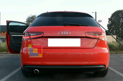 AUDI A3 8V 2012+ TERMINALE DI SCARICO SINGOLO CROMATO ACCIAIO INOX LOOK SLINE AUTOELEGANCERICAMBI