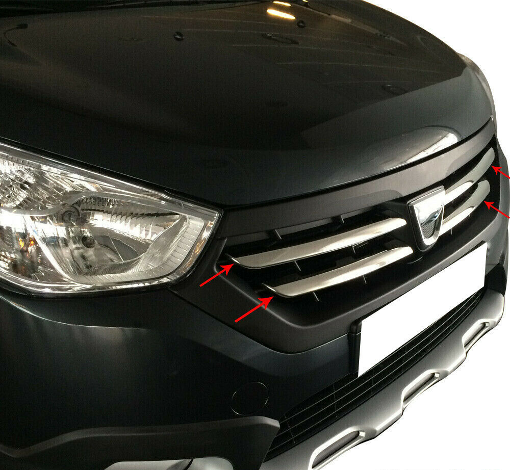DACIA DOKKER LODGY 2012-2017 MODANATURA ANTERIORE GRIGLIA CROMATA ADESIVA INOX AUTOELEGANCERICAMBI