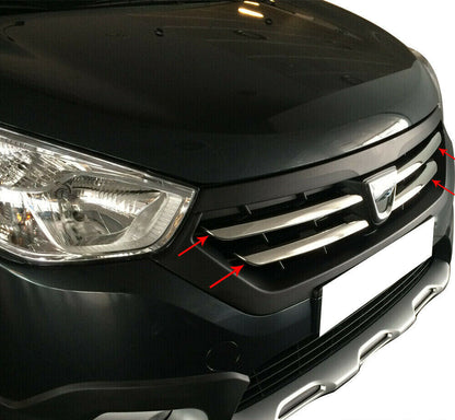 DACIA DOKKER LODGY 2012-2017 MODANATURA ANTERIORE GRIGLIA CROMATA ADESIVA INOX AUTOELEGANCERICAMBI