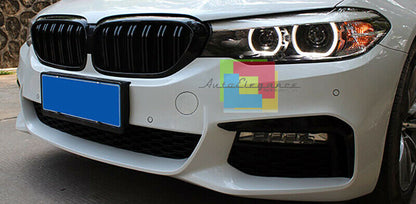 FRONT GRILLES DOUBLE BAND M BLACK GRILLES FOR BMW 5 SERIES G30 G31 .-