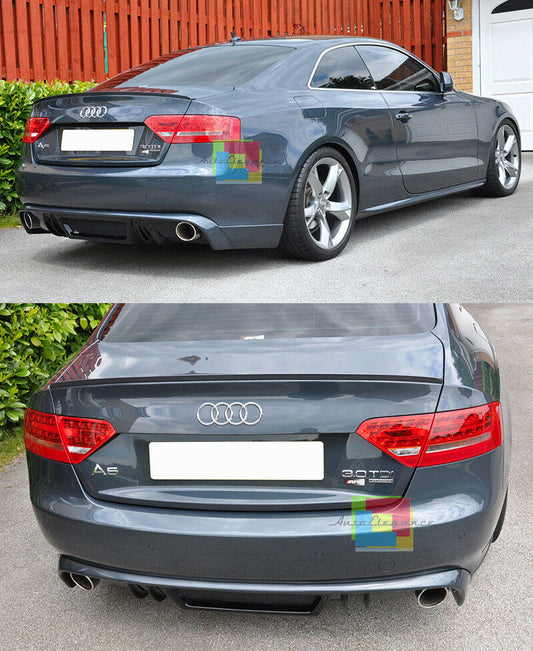 AUDI A5 COUPE CABRIO 2007-2011 DIFFUSORE POSTERIORE SOTTO PARAURTI LOOK SPORTIVO AUTOELEGANCERICAMBI