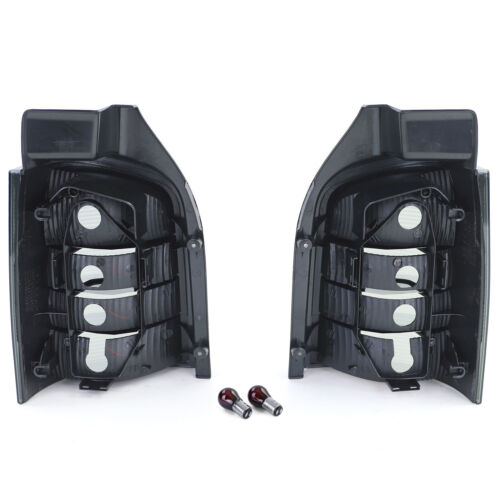 Coppia fanali posteriori in vetro trasparente nero fumé per VW Bus T5 03-09 con portellone AUTOELEGANCERICAMBI