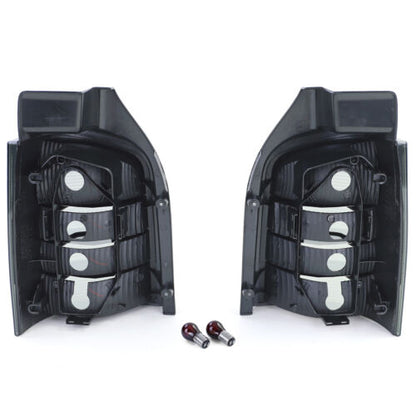 Coppia fanali posteriori in vetro trasparente nero fumé per VW Bus T5 03-09 con portellone AUTOELEGANCERICAMBI