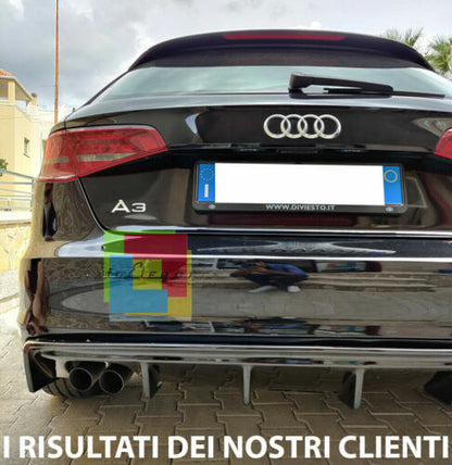 AUDI A3 8V SPORTBACK 2012-2016 SOTTO PARAURTI DIFFUSORE RS3 S3 ABS NERO -B- AUTOELEGANCERICAMBI