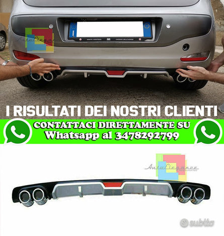 Fiat punto evo sotto paraurti diffusore abs tuning