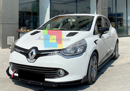 RENAULT CLIO 4 2012-2018 FRONT BUMPER BLADE ABS SPLITTER RS BLACK BLAC