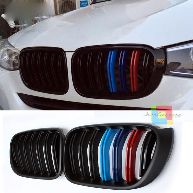 BMW X3 F25 2014+ GRIGLIA ANTERIORE NERA DOPPIA FASCIA - MASCHERINA 3 COLORI M AUTOELEGANCERICAMBI