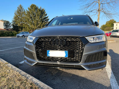 GRIGLIA ANTERIORE AUDI Q3 2016-2019 LOOK RSQ3 BORDO NERO NIDO D'APE