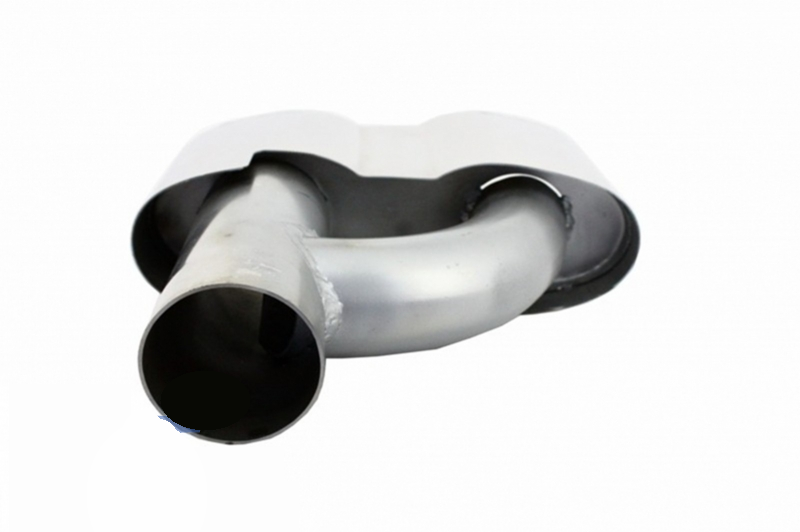 PARAURTI POSTERIORE A-DESIGN Mercedes CLASSE S W221 05-11 CON TERMINALI CROMATI IN ACCIAIO INOX
