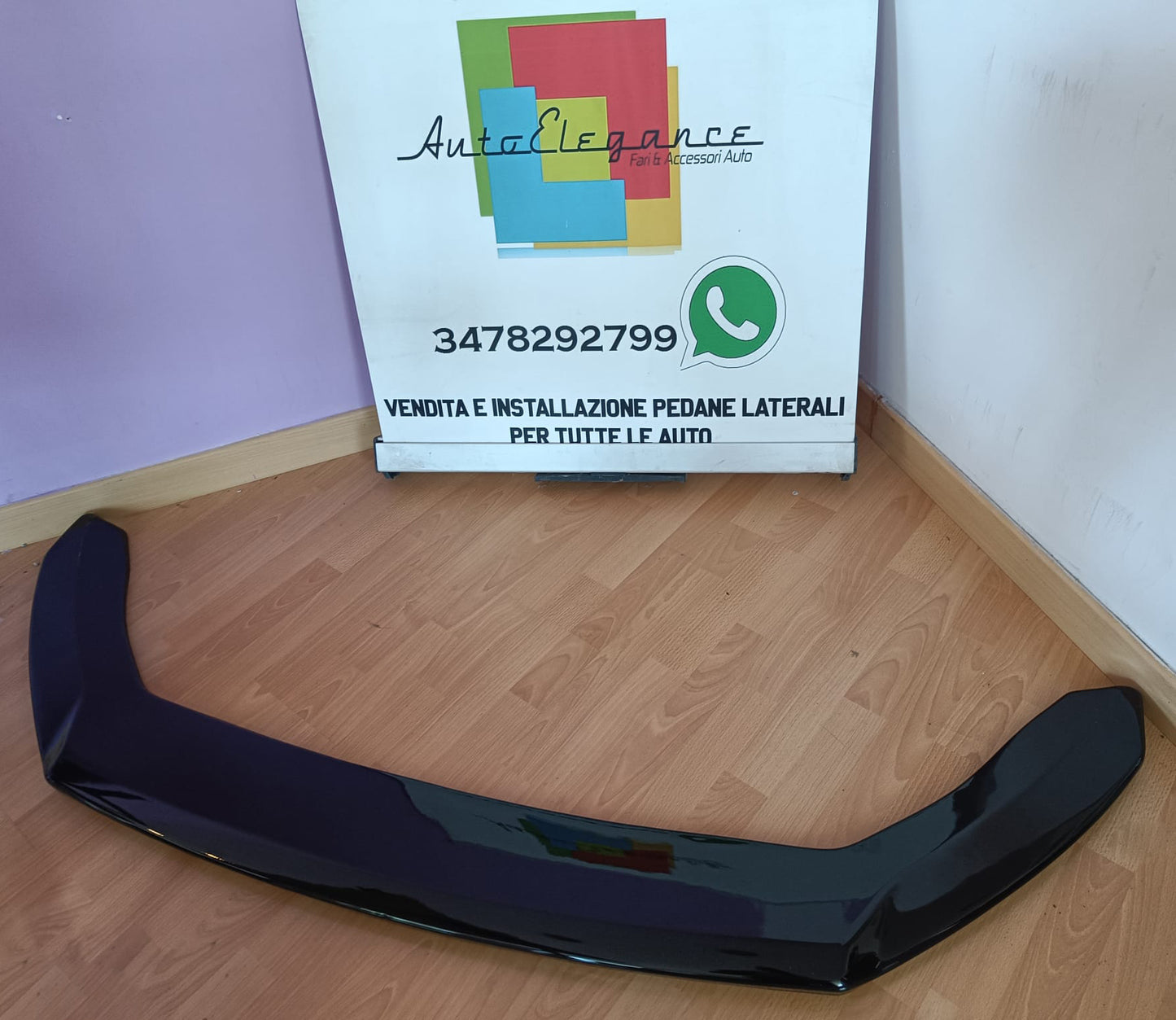 SPLITTER FOR SEAT LEON 2012+ CUPRA FR UNDER FRONT BUMPER GLOSSY BLACK 0316